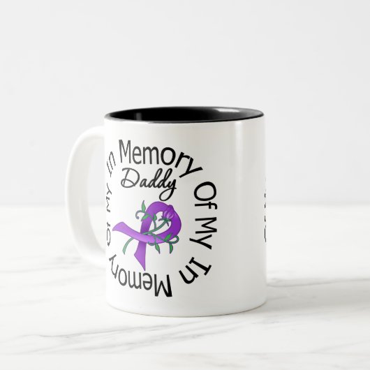 Bauchspeicheldrüsenkrebs zum Gedenken an meinen Zweifarbige Tasse (Vorderseite Links)