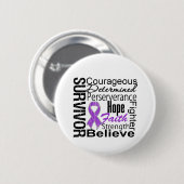 Bauchspeicheldrüsenüberlebenskollektion Button (Vorne & Hinten)