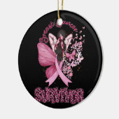 Bauchspeicheldrüsenüberlebung Bewusstsein rosa Sch Keramik Ornament (Links)