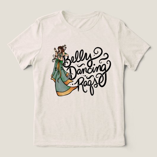 Bauchtanz Raqs Bauchtänzerin Tri-Blend Shirt (Design Vorderseite)
