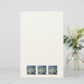 Bauchtänzer aus dem Nahen Osten mit Pastelschleier Briefpapier (Stehend Vorderseite)