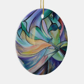 Bauchtänzer aus dem Nahen Osten mit Pastelschleier Keramikornament (Rechts)