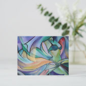 Bauchtänzer aus dem Nahen Osten mit Pastelschleier Postkarte (Stehend Vorderseite)