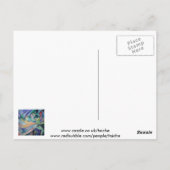 Bauchtänzer aus dem Nahen Osten mit Pastelschleier Postkarte (Rückseite)