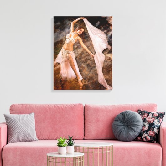 Bauchtänzer im Nahen Osten Leinwanddruck (Insitu (Wohnzimmer))