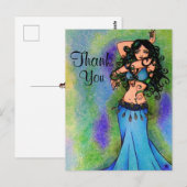 Bauchtänzerin Danke Postkarte (Vorne/Hinten)
