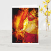 Bauchtänzerin Karte (Gelbe Blume)