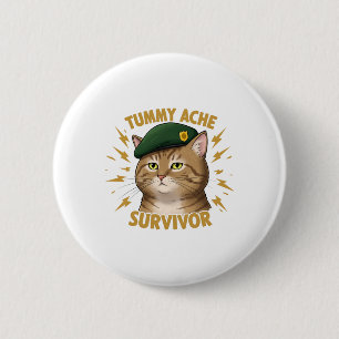 Bauchweh-Überlebender-Aufkleber  Button