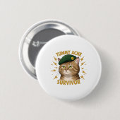 Bauchweh-Überlebender-Aufkleber Button (Vorne & Hinten)