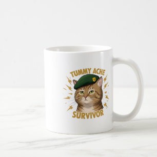 Bauchweh-Überlebender-Aufkleber Kaffeetasse