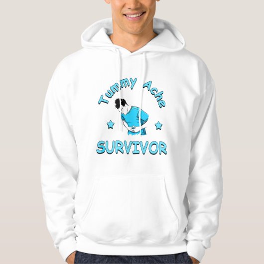 Bauchweh-Überlebender Lustig Hoodie (Vorderseite)