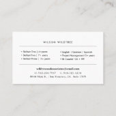 Baucluster | Fähigkeiten Visitenkarte (Rückseite)