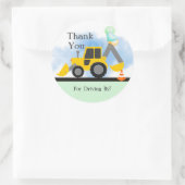 Baudanken, fahren bis zum Geburtstag, Dusche Runder Aufkleber (Tasche)