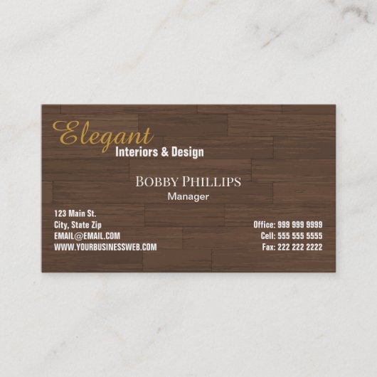 Baudienstkarte Visitenkarte (Vorderseite)