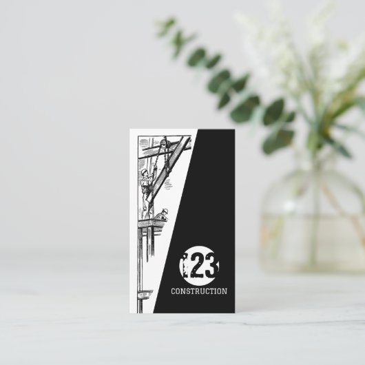 Baudienstkarte Visitenkarte (Stehend Vorderseite)