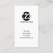 Baudienstkarte Visitenkarte (Rückseite)