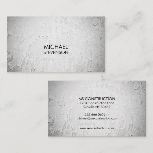 Baudienstkarten Visitenkarte (Vorne/Hinten)