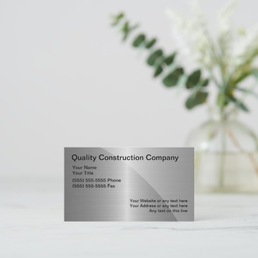 Baudienstkarten Visitenkarte (Stehend Vorderseite)