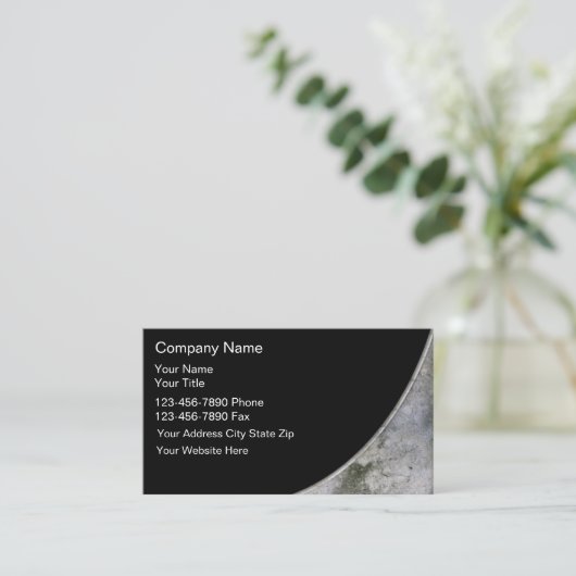 Baudienstkarten Visitenkarte (Stehend Vorderseite)