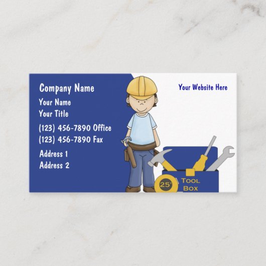 Baudienstkarten Visitenkarte (Vorderseite)