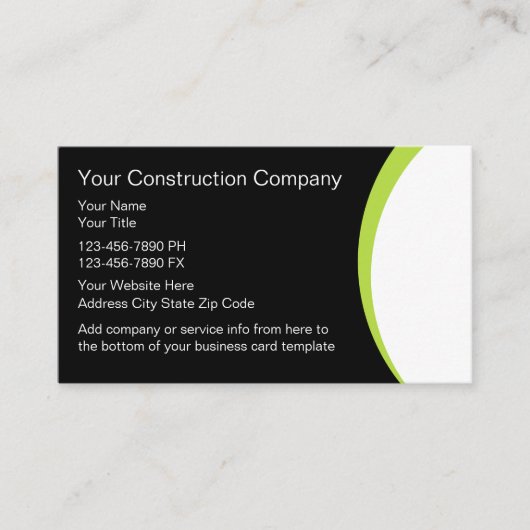 Baudienstkarten Visitenkarte (Vorderseite)