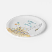 BauDigger Dump Truck Geburtstag Pappteller (Schrägansicht)