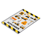 BauDigger Kids Personalisiertes Notebook Notizblock (Linke Seite)