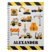 BauDigger Kids Personalisiertes Notebook Notizblock (Vorderseite)