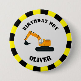 BauDiggers Birthday Boy Abzeichen Button