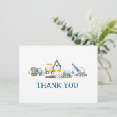 BauDiggers und Lkw, danke Karte (Stehend Vorderseite)