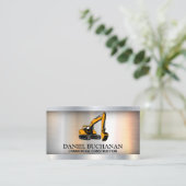 Baudozer | Metallisch Visitenkarte (Stehend Vorderseite)