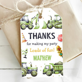 Baudump Truck Digger 1. Geburtstag Geschenkanhänger