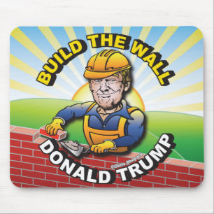 BAUE DIE MAUER DONALD TRUMP MAUERBAUER MAURER USA MOUSEPAD