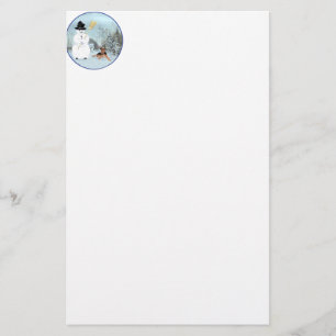 Baue einen Schneemann Briefpapier