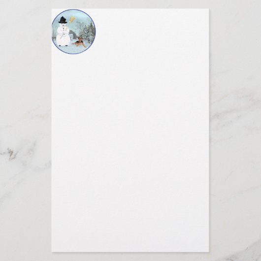 Baue einen Schneemann Briefpapier (Vorderseite)