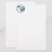 Baue einen Schneemann Briefpapier (Vorne/Hinten)