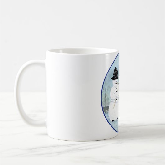 Baue einen Schneemann Kaffeetasse (Links)