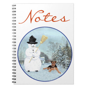 Baue einen Schneemann Notizblock