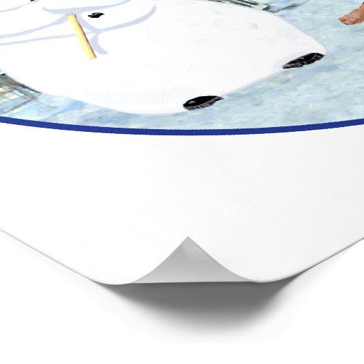 Baue einen Schneemann Poster (Ecke)