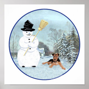 Baue einen Schneemann Poster