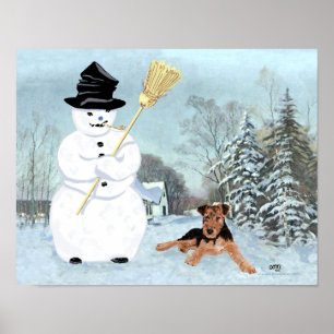 Baue einen Schneemann Poster