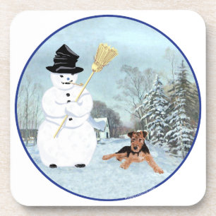 Baue einen Schneemann Untersetzer