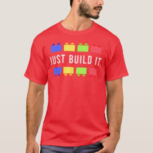 Baue es Meister Erbauer Konstruktion Baustein T-Shirt