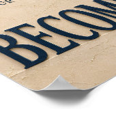 Baue leise, lass dein Leben sprechen – Werde Motiv Poster (Ecke)