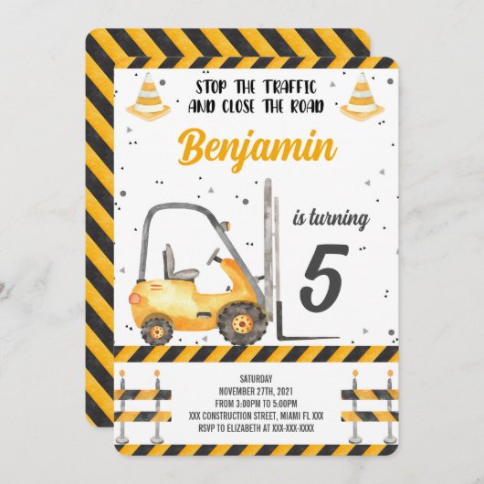 Baueinladung Einladung (Vorne/Hinten)