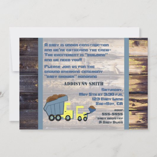 Baueinladung Einladung (Vorderseite)