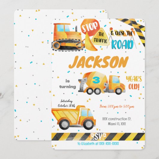 Baueinladung Einladung (Vorne/Hinten)