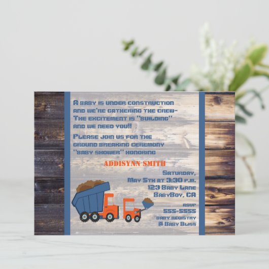 Baueinladung Einladung (Stehend Vorderseite)