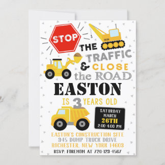 Baueinladung | Junge zum Geburtstag Einladung