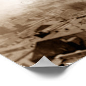 Baueisenarbeiter fahren ab poster (Ecke)